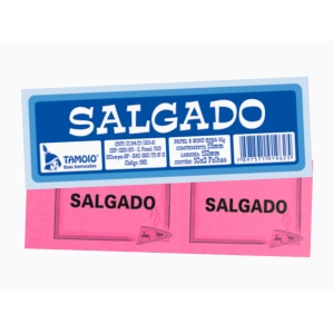 Bloco Ficha de Salgado, 50 x 02 Folhas, Pacote Com 10 Blocos, Tamoio - 01962