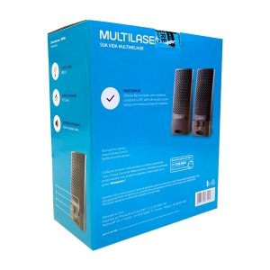 Caixa de Som Multilaser SP050, USB 2.0, P2 3,5mm, Preto