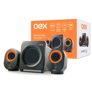 Caixa de Som OEX Booster, Bluetooth 4.1, 30W RMS, USB, P2 3.5mm, Preto - SK500