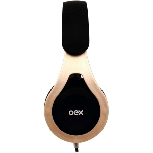 Fone de Ouvido OEX Drop HS210, P2 de 3.5mm, Preto e Dourado, C/ Microfone
