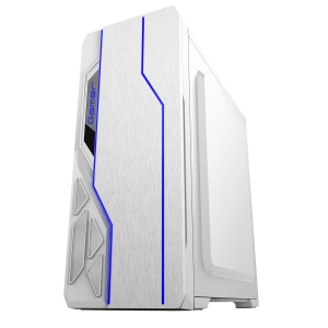 Gabinete Gamer Bluecase BG-009, Branco, LED RGB, USB 3.0, Lateral em Acrílico