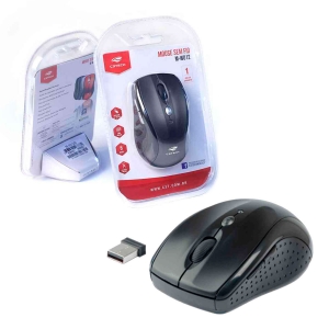 Mouse C3Tech M-W012BKV2, Wireless, Tecnologia Free Smart Link, 1600DPI, Preto