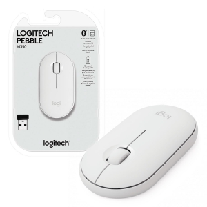 Mouse Wireless Logitech Pebble M350, 1000 DPI, Unifying, Branco