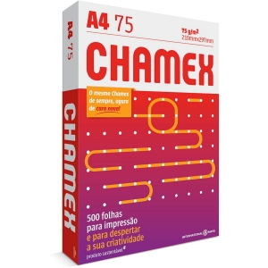 Papel Sulfite Chamex A4 (210x297) 75gr Caixa C/10 Resmas 500 Folhas