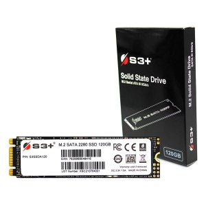 SSD 120GB S3+, M.2 2280, SATA III 6 Gb/s, Leitura 550 MB/s, Gravação 500 MB/s - S3SSDA120