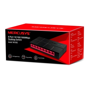 Switch Mercusys MS108G Gigabit de 8 Portas 10/100/1000 Mbps