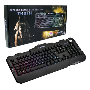 Teclado Gamer Ktrok Thoth, Semi Mecânico, USB, ABNT2 - KT-THOTH