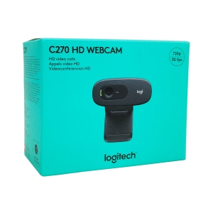 Webcam Logitech C270, Resolução HD 720p/30fps, Microfone - 960-000694