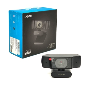 WebCam Rapoo C200, Resolução HD 720P (1280x720), Rotação Horizontal 360º, Preto - RA015