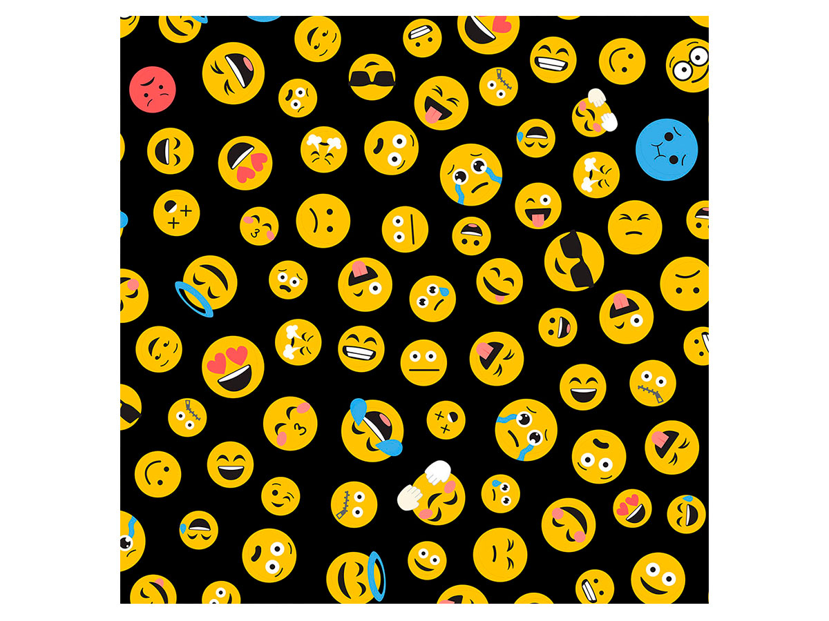 Adesivo Stick Teen Emojis, Contém 1 Rolo, 45cmx10m - Dekorama - 26130