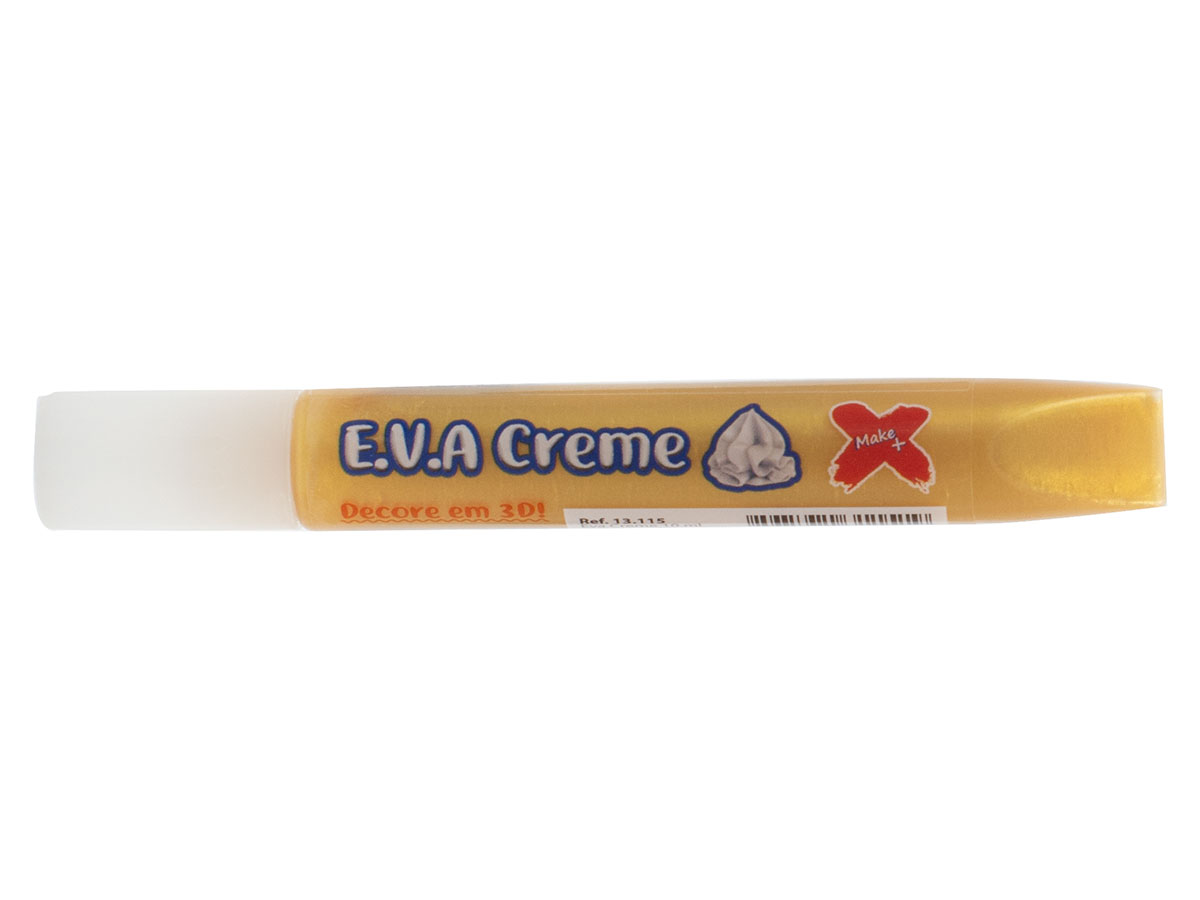 E.V.A. Creme Ouro Bisnaga 10ml Bico Fino, Pct. C/ 20 Unidades - Make+