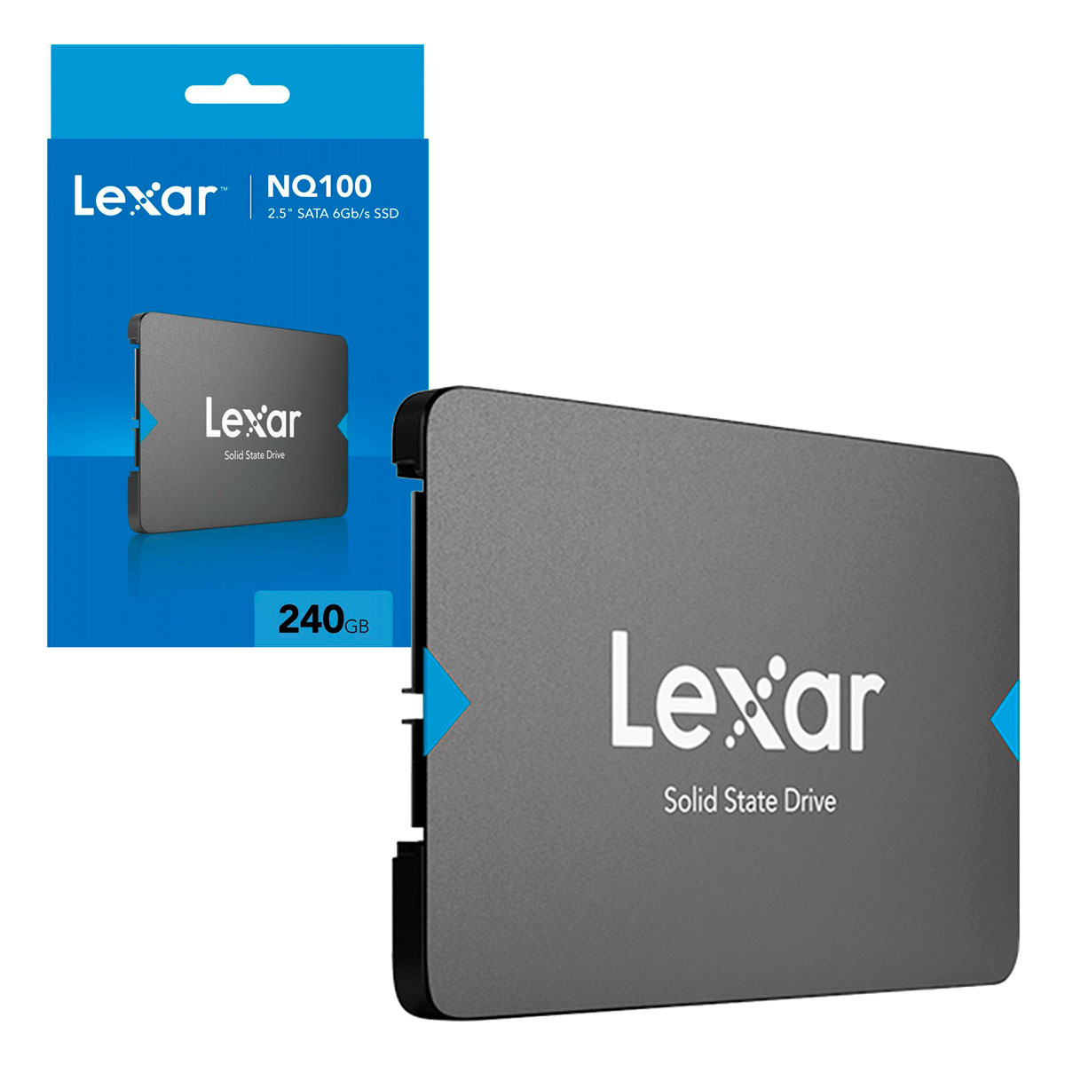 HD SSD 240GB Lexar NQ100, Leitura 550MB/s, 2.5