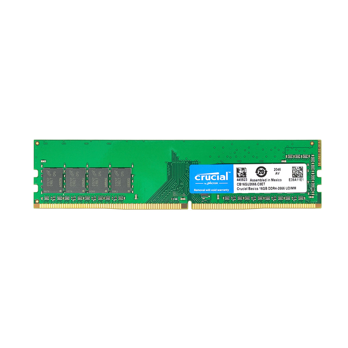 Memória 16GB Crucial, DDR4, 2666MHz, CL19 - CB16GU2666