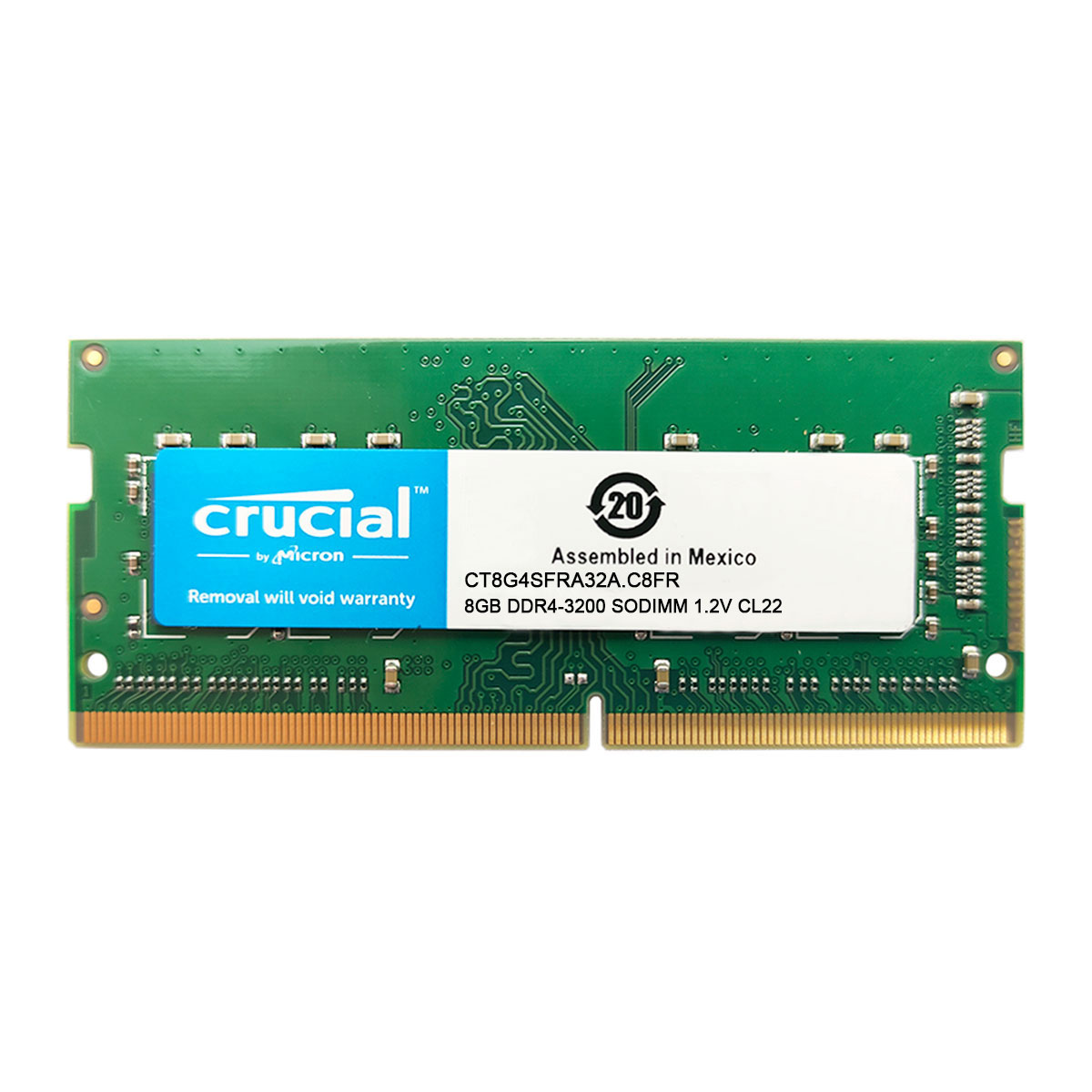 Memória para Notebook 8GB Crucial, DDR4, 3200MHz, CL22 - CT8G4SFRA32A