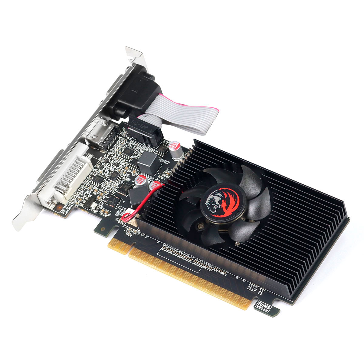 Placa de Vídeo PCYes GeForce GT 610 2GB, GDDR3, 64 Bits, Low Profile - PA610GT6402D3LP