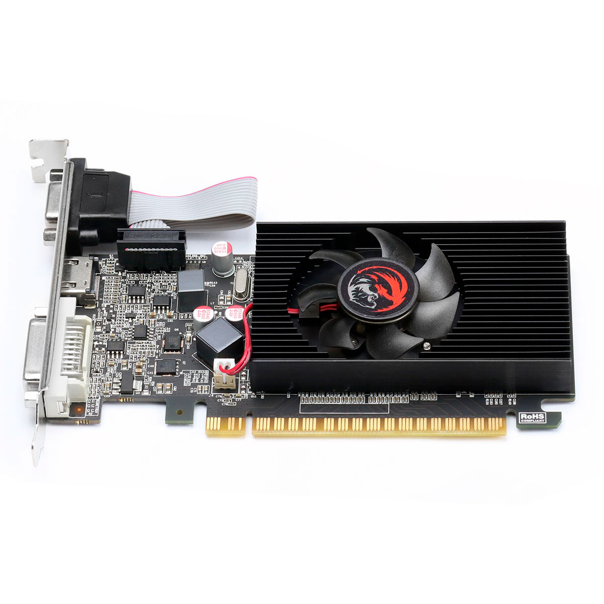 Placa de Vídeo PCYes GeForce GT 610 2GB, GDDR3, 64 Bits, Low Profile - PA610GT6402D3LP