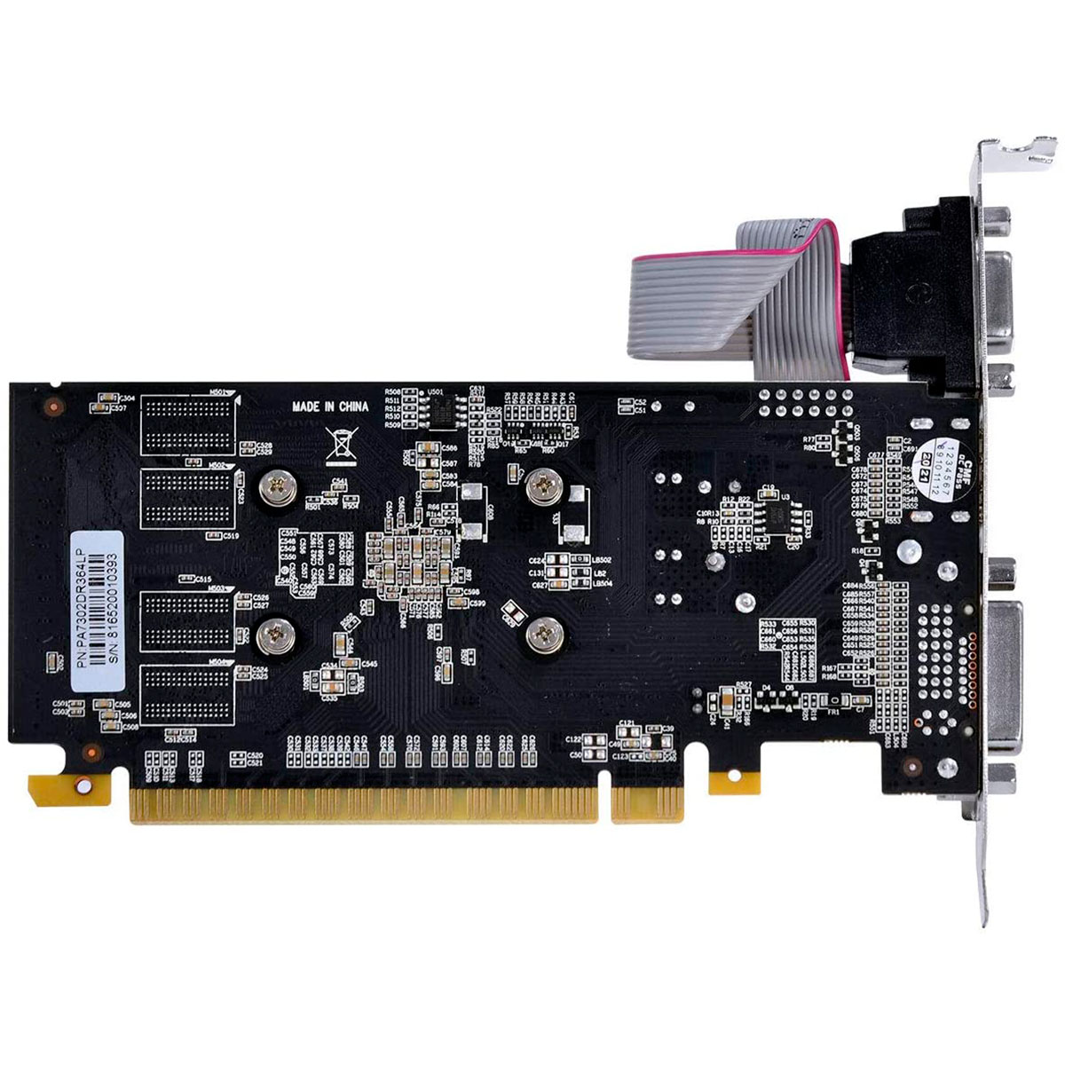 Placa de Vídeo PCYes GeForce GT 730, 2GB, DDR3, 64 Bits - PA7302DR364LP