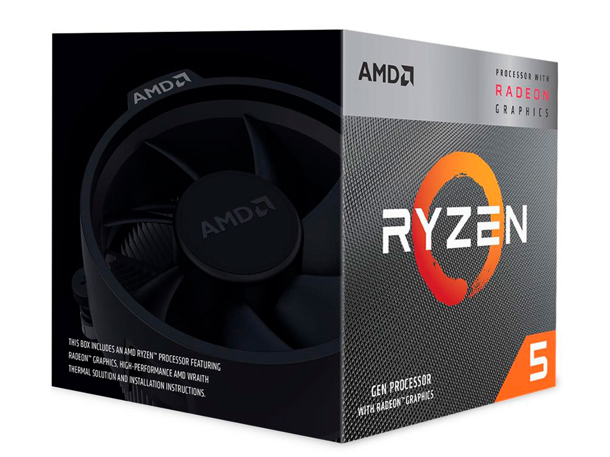Processador AMD Ryzen 5 3400G 3.7GHz (4.2GHz Max Turbo) Cache 6MB AM4 YD3400C5FHBOX