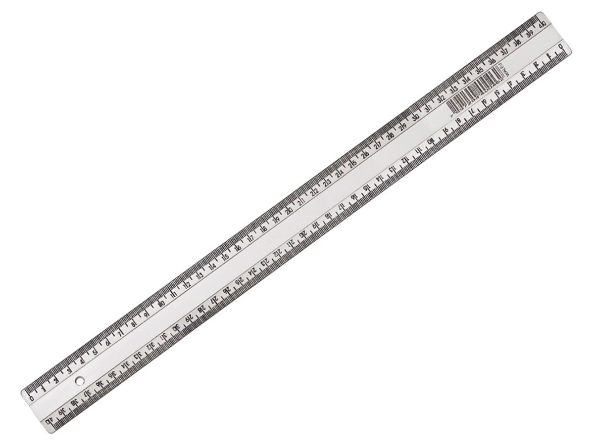 Régua Super Cristal 40cm, Pct. C/ 10 Unidades - Waleu - 10270031