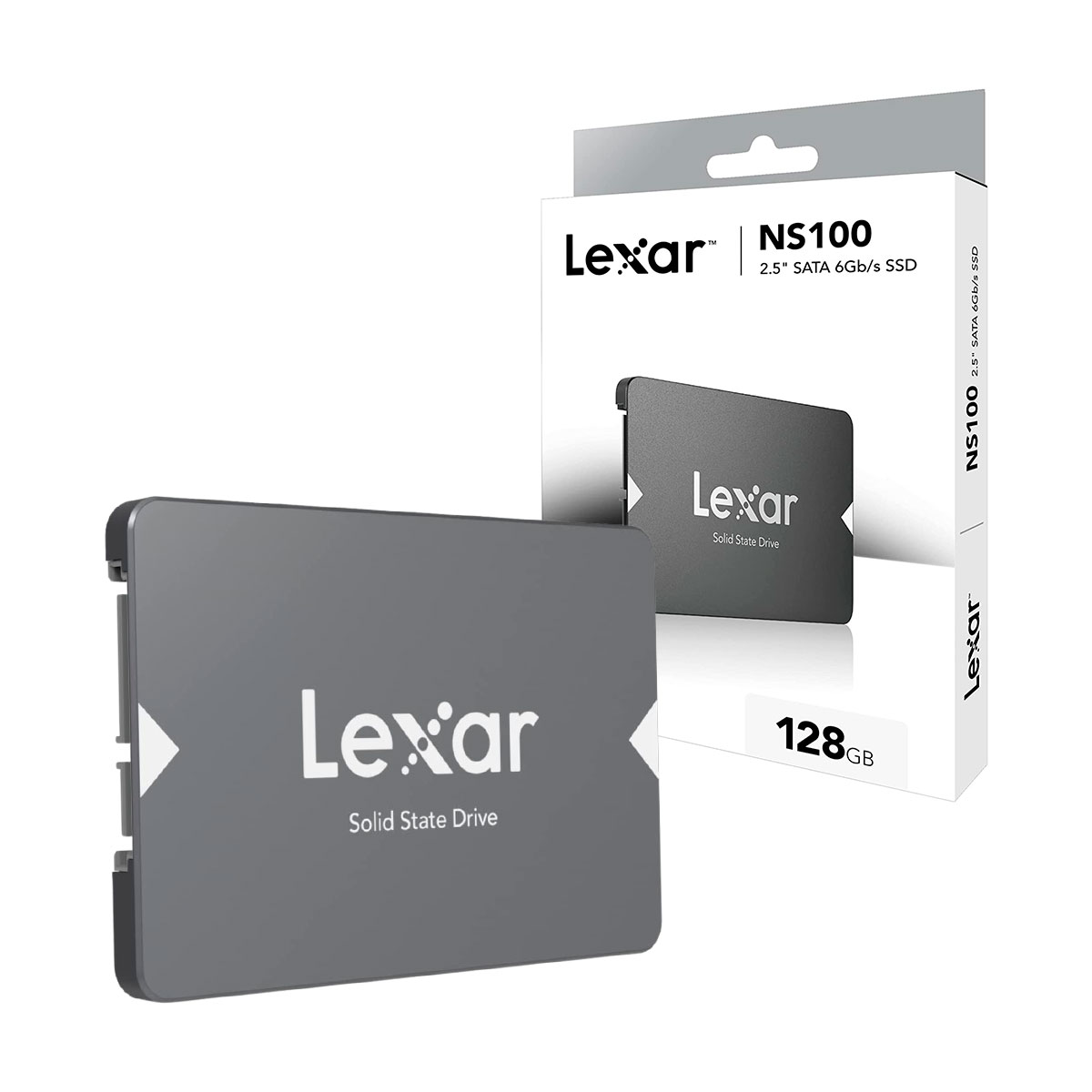SSD 128GB Lexar NS100, SATA III 6Gb/s, Leitura 520MB/s - LNS100-128RB