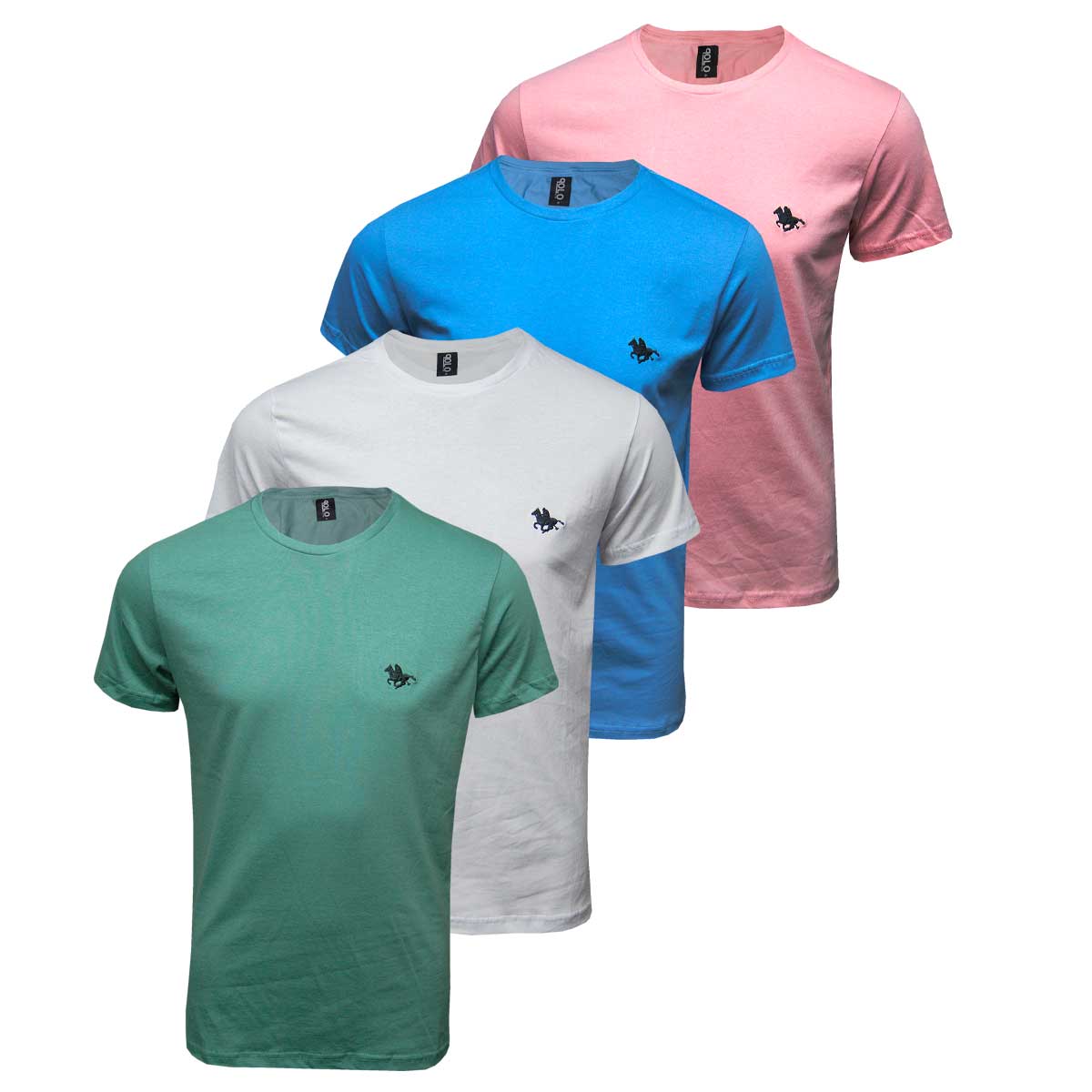 Kit  04 Camisetas Masculinas  Colors  Polo RG518