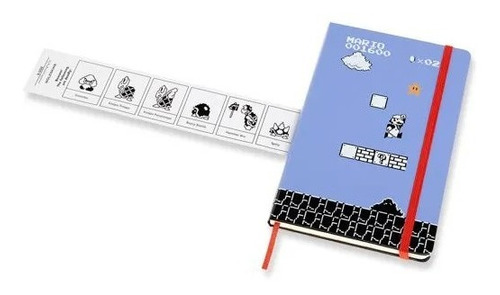 Caderno Moleskine, Edição Limitada Super Mario, Jogo Completo, Pautado, Grande (13 x 21 cm)