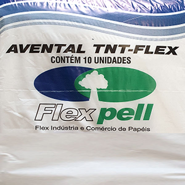 Avental TNT Flex Manga Longa 1,40m X 1,20m 25g  Com 10 Unidades Flexpell