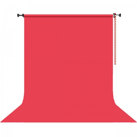 Kit Fundo Infinito Papel Scarlet Vermelho 2,70 x 11m Suporte Fixo Expan
