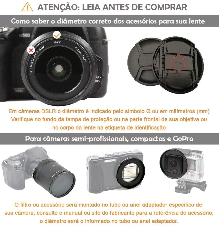 Filtro para Câmera Densidade Neutra ND-4 - Fotobestway 58mm - Diafilme Materiais Fotográficos