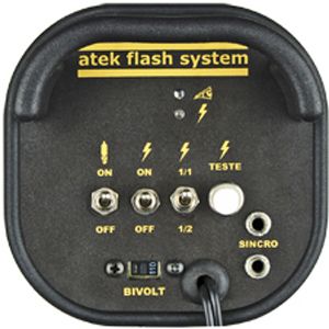 Flash para Estudio Fotográfico - Atek 250 Compact - 250W - Diafilme Materiais Fotográficos