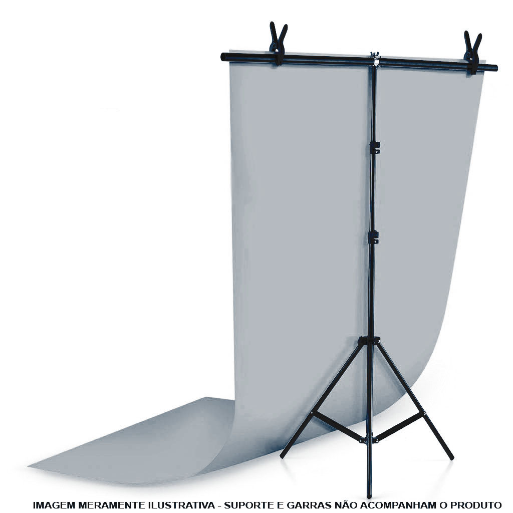 Fundo Infinito Fotografico Backdrop de PVC - Cinza - 100x200 cm  - Diafilme Materiais Fotográficos