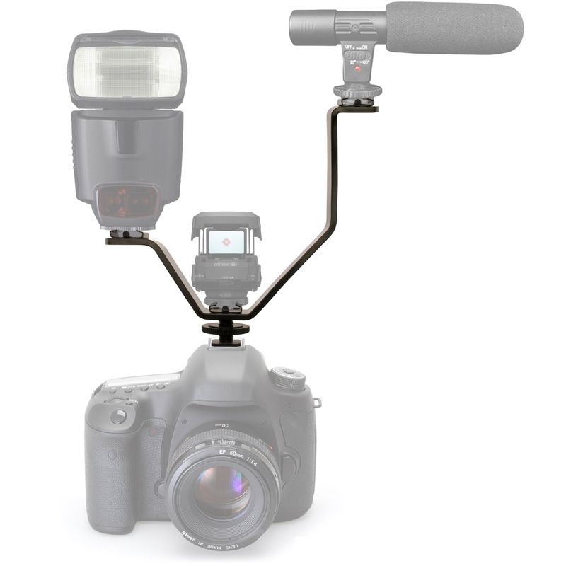 Manopla Flash Bracket com Sapata para Câmera DSLR - LS18 - Diafilme Materiais Fotográficos