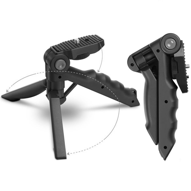 Mini Tripé de Mesa Dobrável para DSLR Pistol Grip - TM07 - 10,0cm - Diafilme Materiais Fotográficos