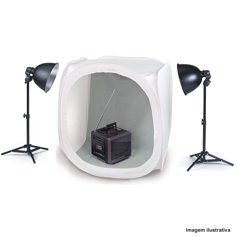 Tenda Difusora Dobrável Portátil Mini Estúdio - 50x50x50cm - Diafilme Materiais Fotográficos