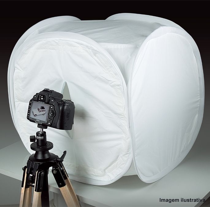 Tenda Difusora Dobrável Portátil Mini Estúdio - 80x80x80cm - Diafilme Materiais Fotográficos