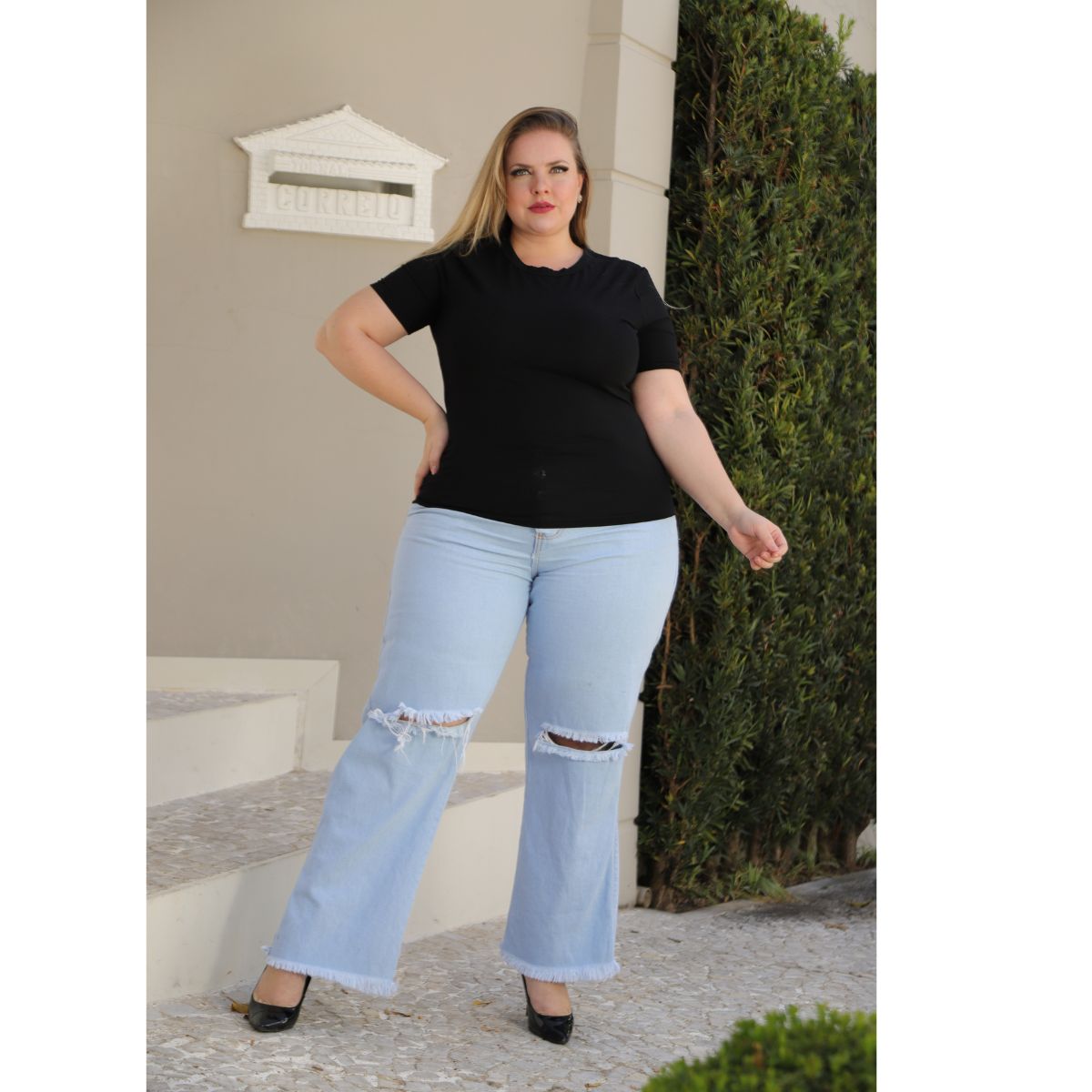 Blusa Mullet Plus Size Tampa Bumbum Feminina Oversized Bata
