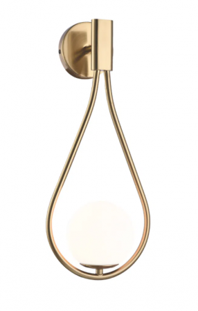 Arandela Pingo Bronze e Branco (D)20cm (A)42cm 1XG9 25w - Bella Iluminação TR002