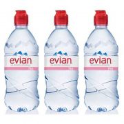 Água Mineral Evian Sem Gás Plástico 750ml 03 Unidades