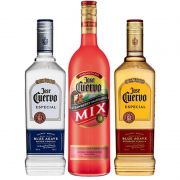 Kit Tequila Jose Cuervo Ouro + Prata E Margarita Morango