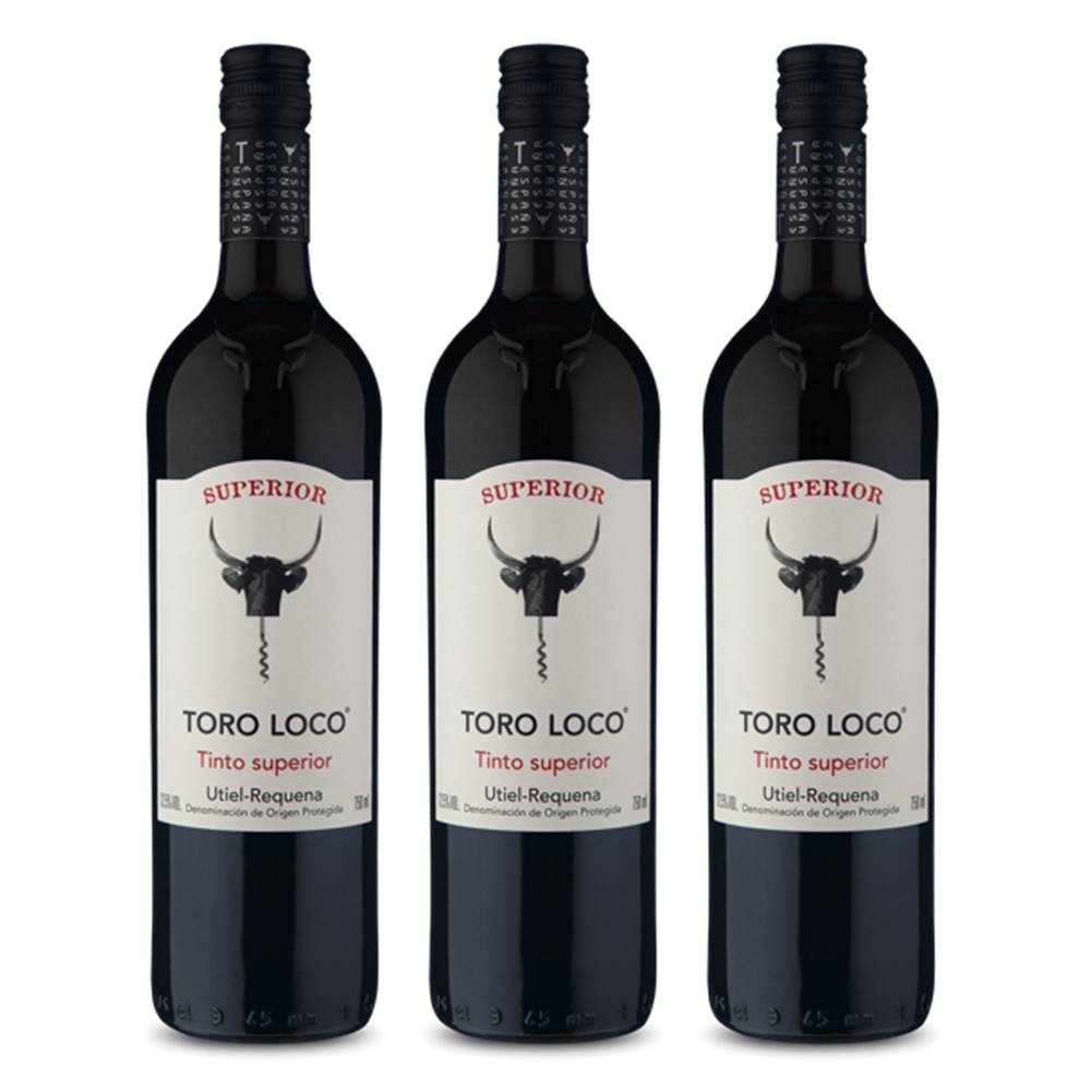 Kit 03 Unidades Vinho Toro Loco Tinto Superior 750ml