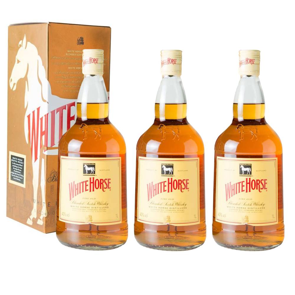 Kit 03 Unidades Whisky White Horse 1 Litro