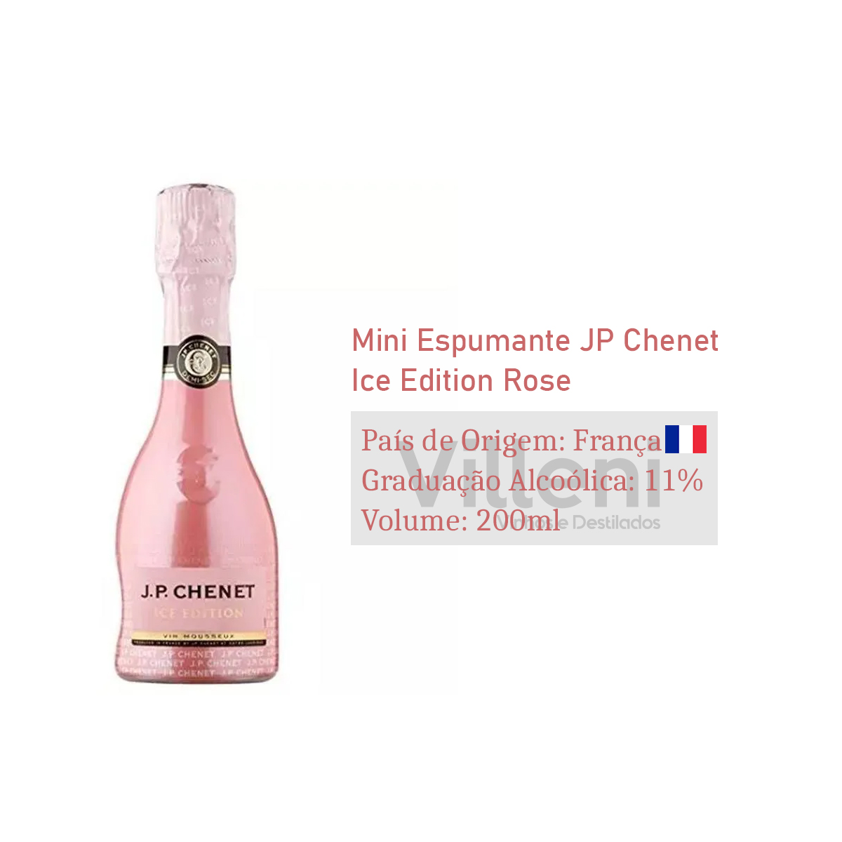 Mini Espumante Jp Chenet Ice Edition Rose 200ml 03 Unidades