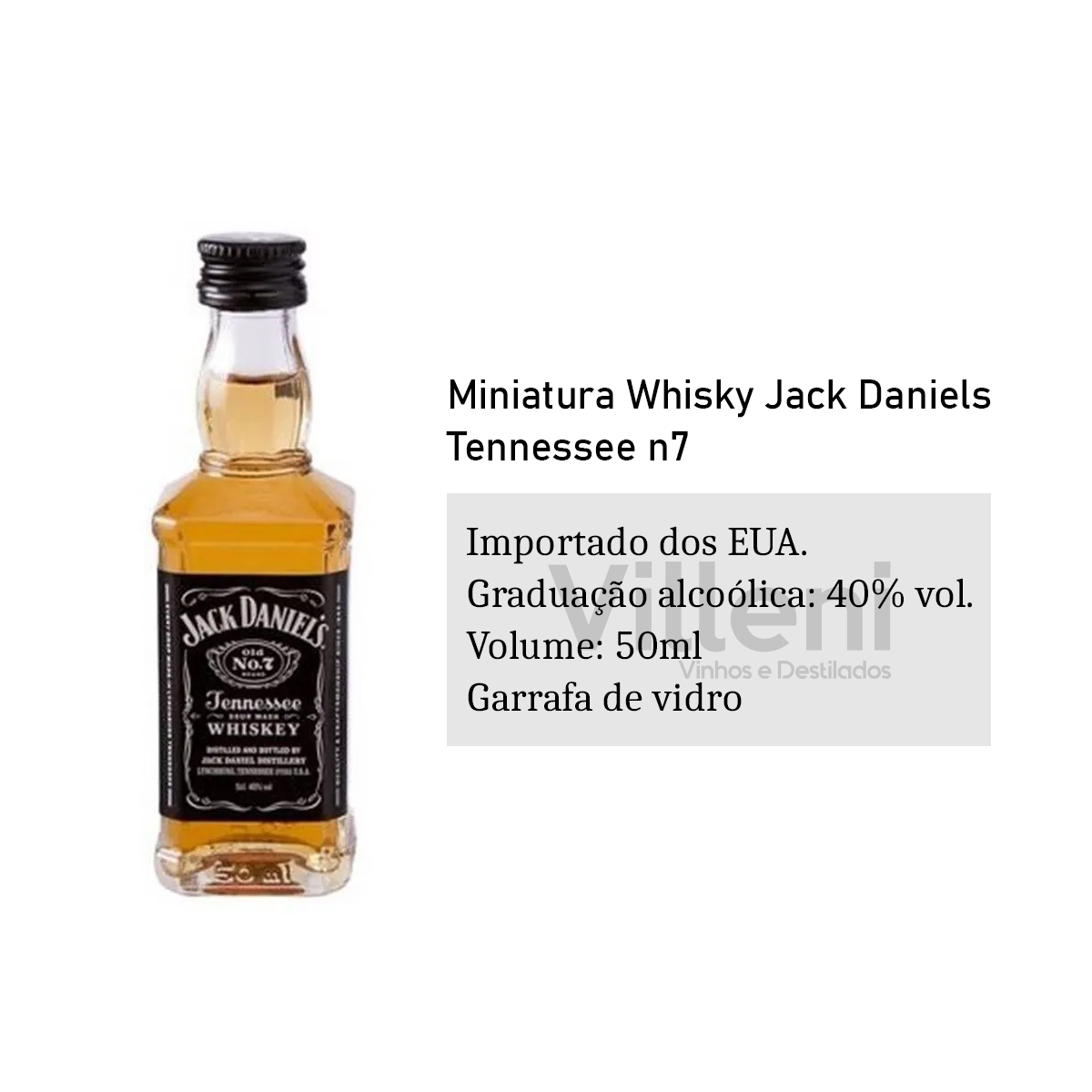 Miniatura Mini Whisky Jack Daniel's 50ml 10 Unidades