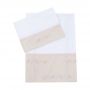 Kit lençol de berço 3 peças bordado - Branco