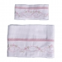 Kit toalha de boca com 2 peças floral - Branco