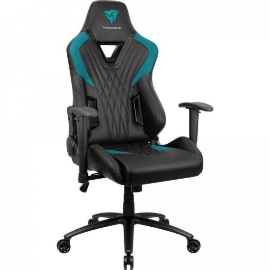 Cadeira Gamer DC3 PRETA/CIANO THUNDERX3