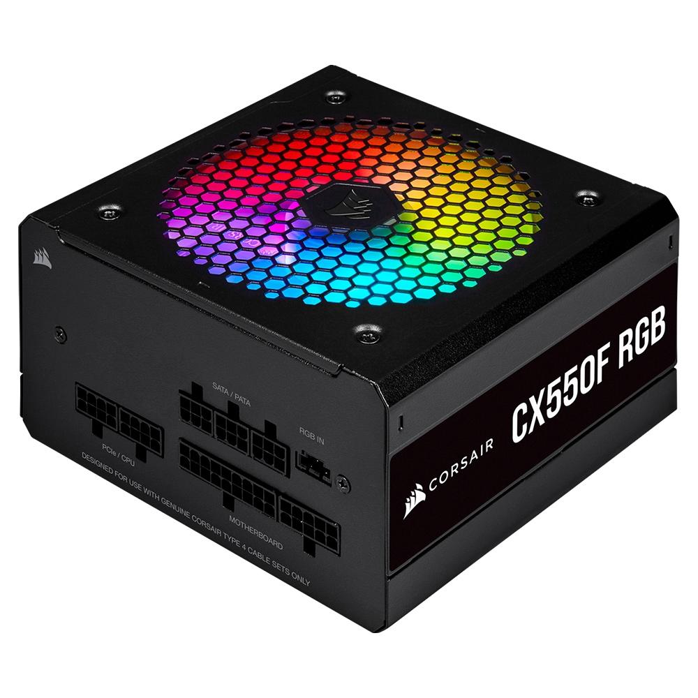 FONTE CORSAIR CX550F RGB FULL MODULAR 80 PLUS BRONZE - CP-9020216-BR