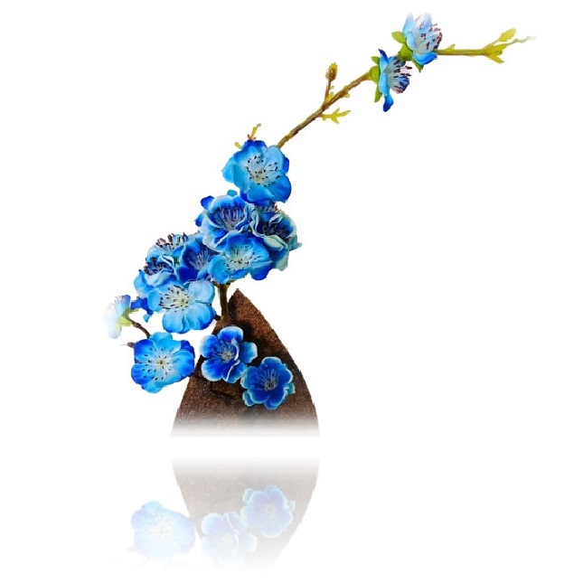 Arranjo Artificial de Flor Cerejeira Azul 