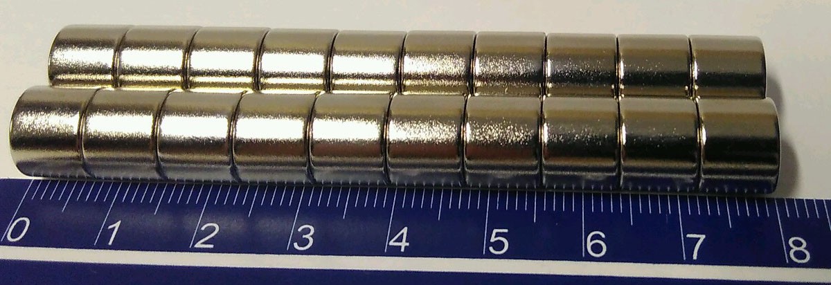 Imãs De Neodímio 10mm X 8mm - 50peças / Super Forte