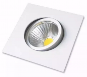 Luminária Spot LED COB de Embutir 5w Branco Frio 6000k Quadrado